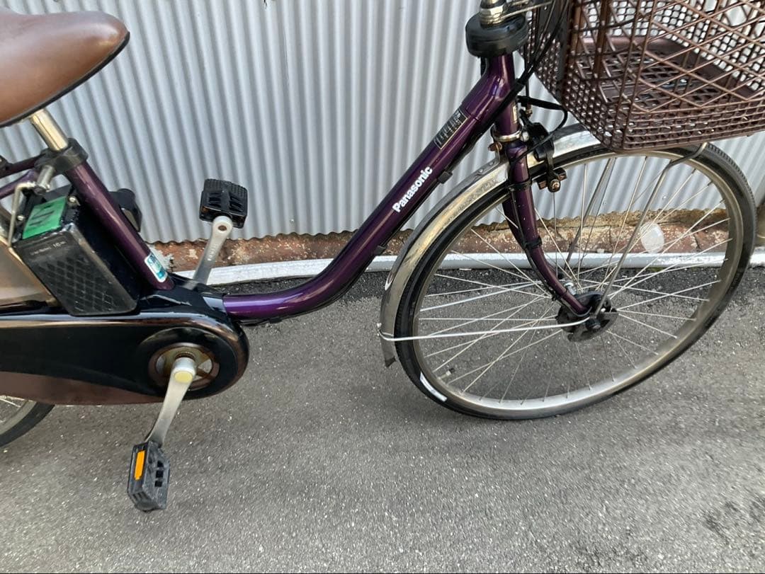 パナソニック新機種電動アシスト自転車viviDX26インチパープルボディー