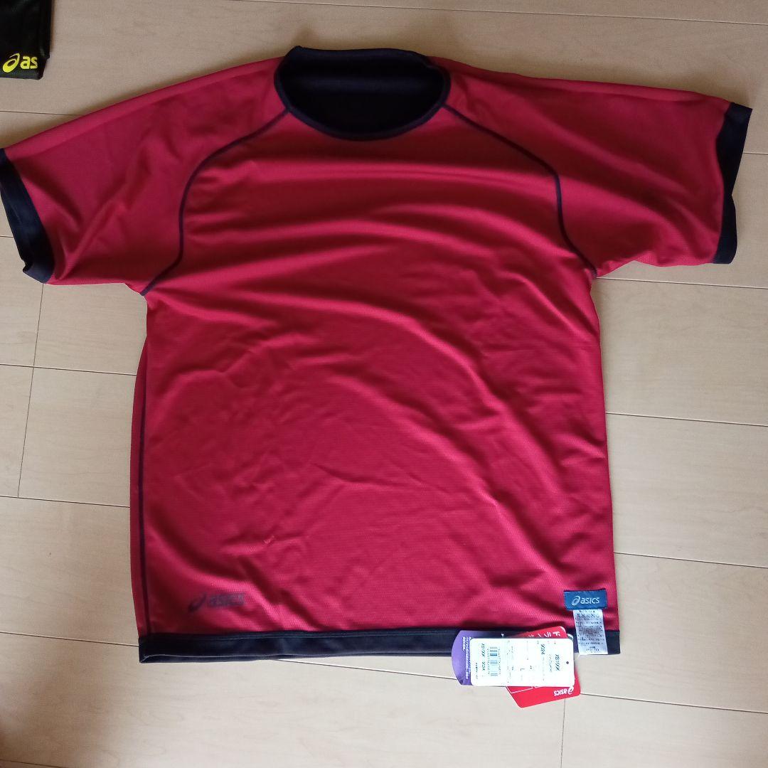asics リバーシブルウェアセット Tシャツ ショーツ３枚　サイズL 未使用品