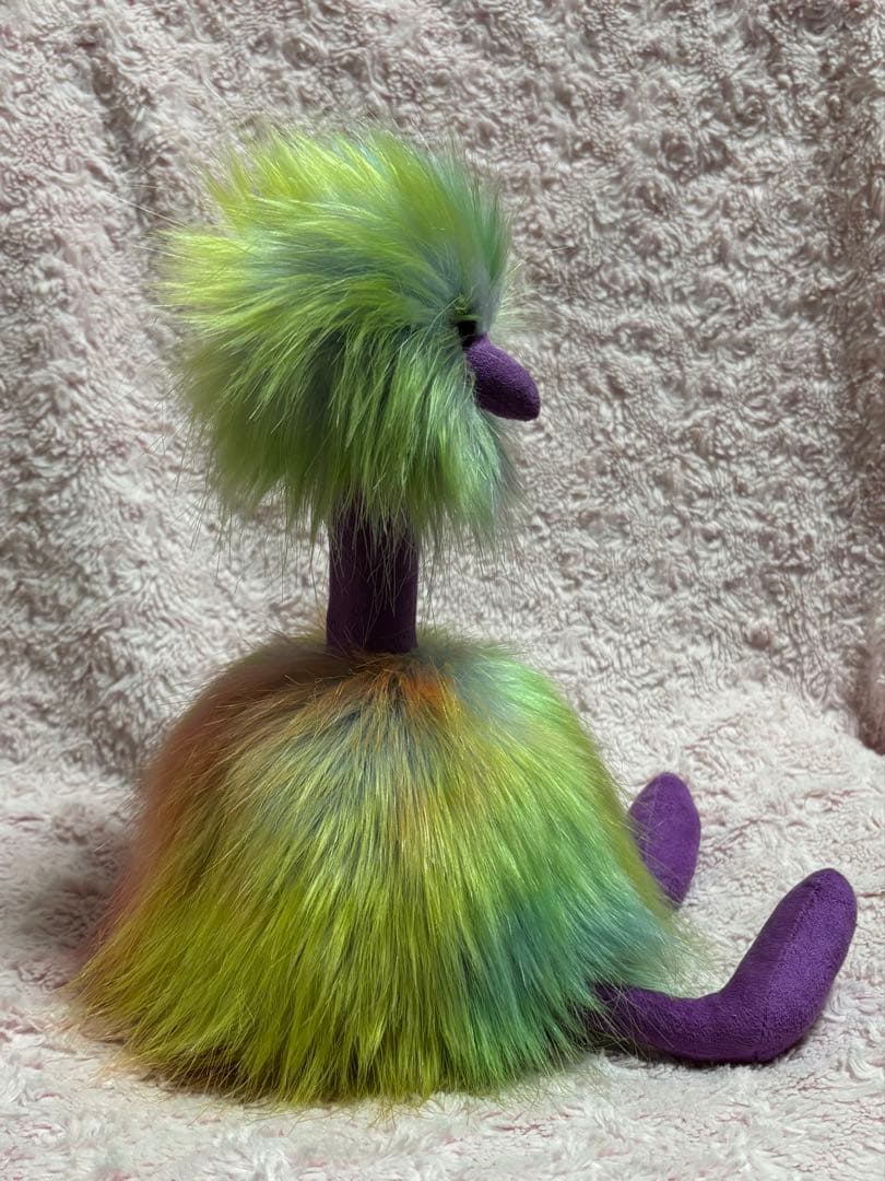 タグ付 ジェリーキャット Pompom Bird Rainbow 虹色 ダチョウ