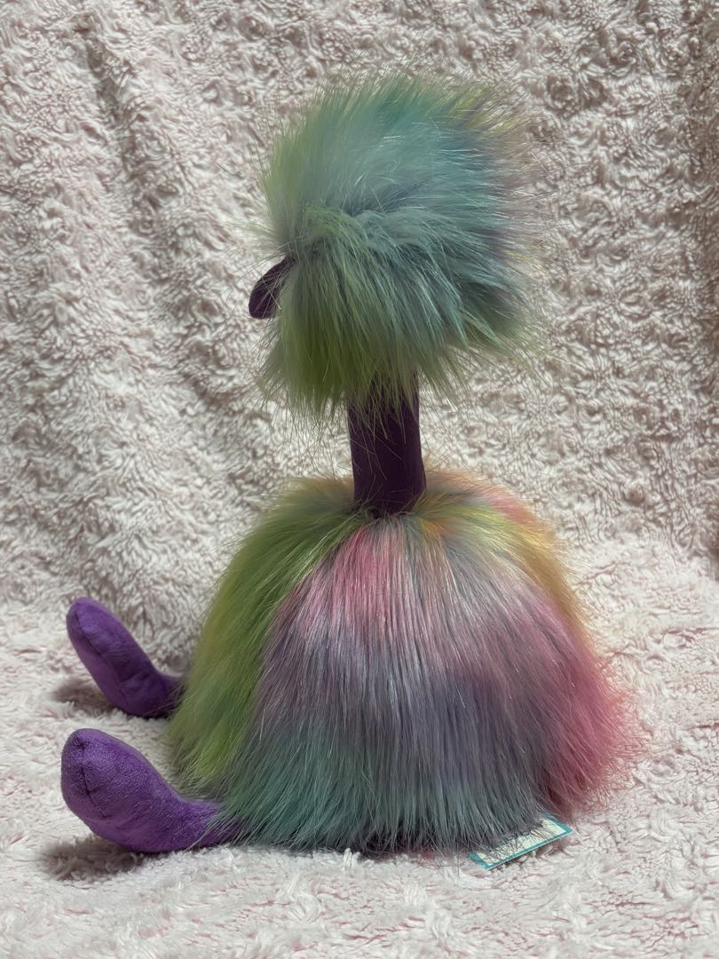 タグ付 ジェリーキャット Pompom Bird Rainbow 虹色 ダチョウ