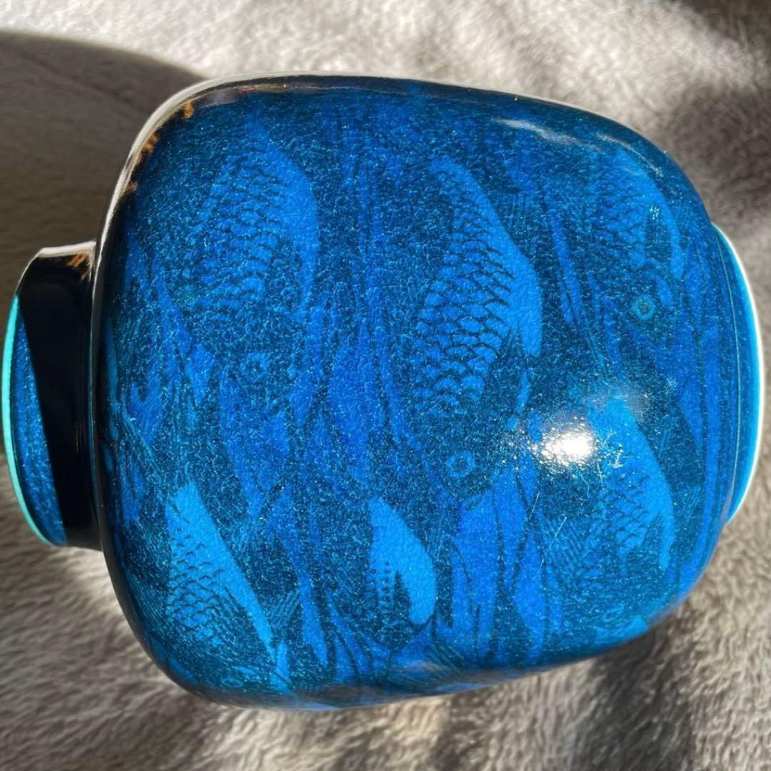 魚群の模様・花瓶・1969-1974・18cm・ 