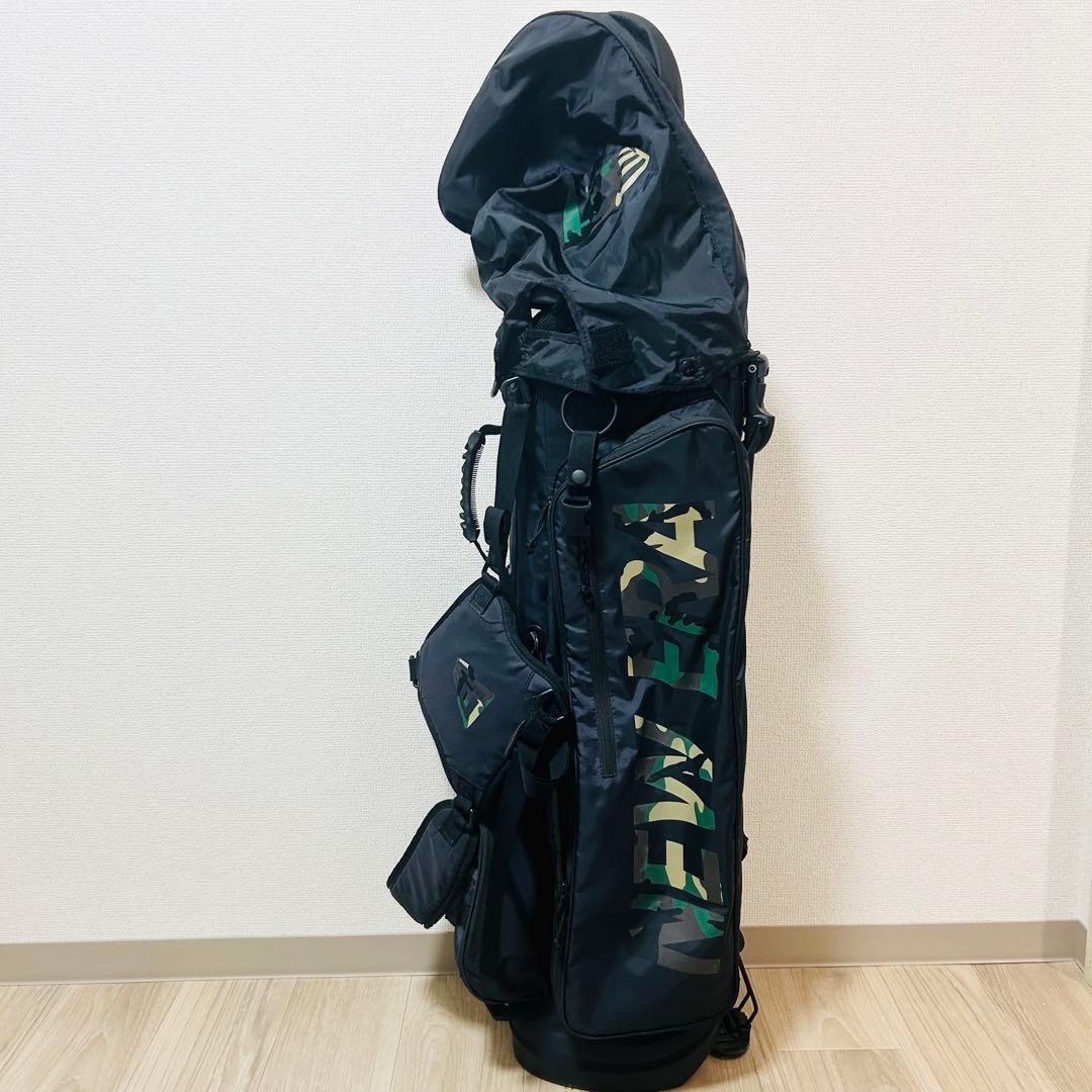 【人気】ニューエラ ゴルフ スタンドキャディバッグ カモフラ ブラック 極美品