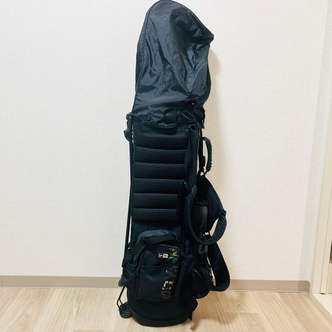 【人気】ニューエラ ゴルフ スタンドキャディバッグ カモフラ ブラック 極美品