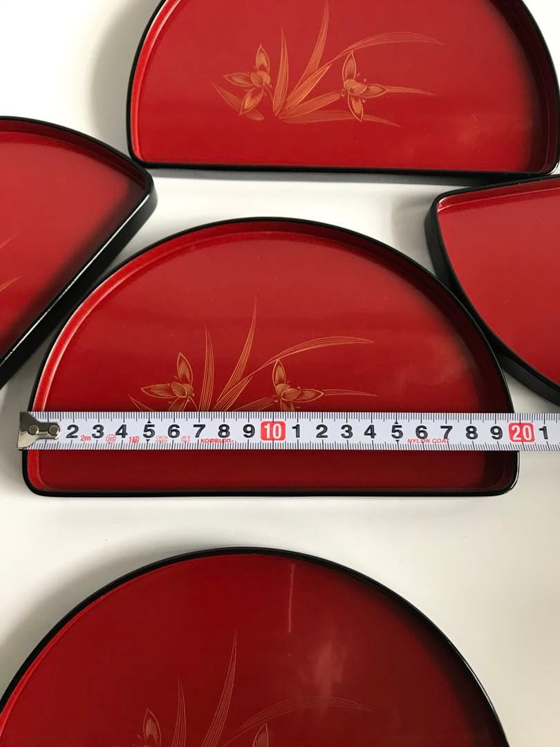 輪島塗　半月皿 菓子皿 5枚