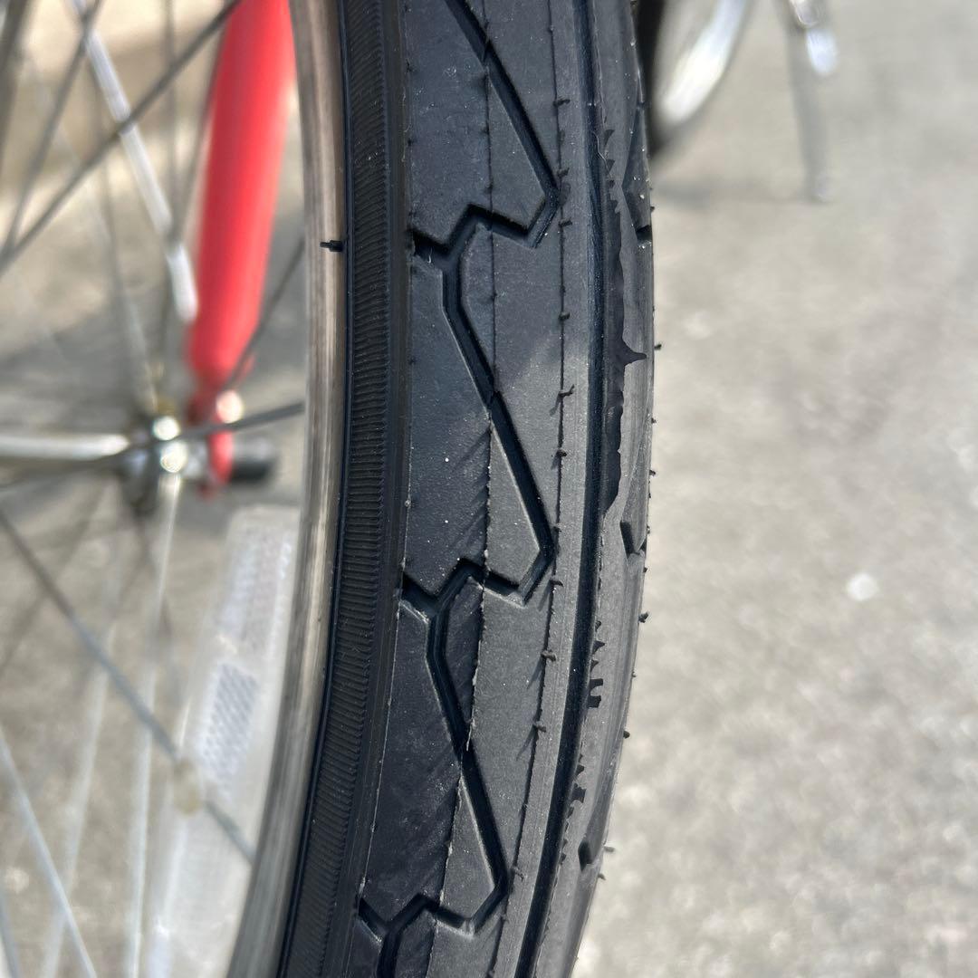 ミニベロ 自転車 バスケット付き　大阪より出品タイヤ前後新品交換済20インチ6段