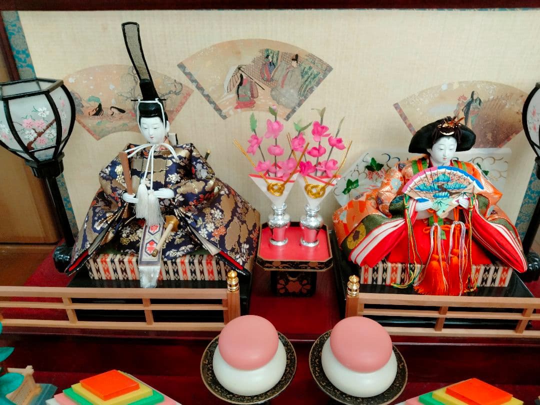 雛人形　久月　ガラスケース入　元箱有　煙草ペット無