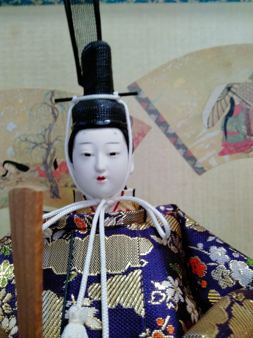 雛人形　久月　ガラスケース入　元箱有　煙草ペット無