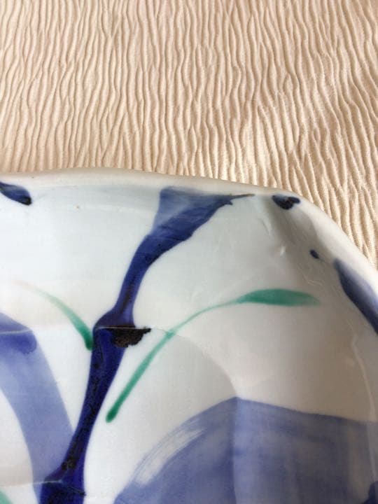 赤地健　染付角皿　九谷焼