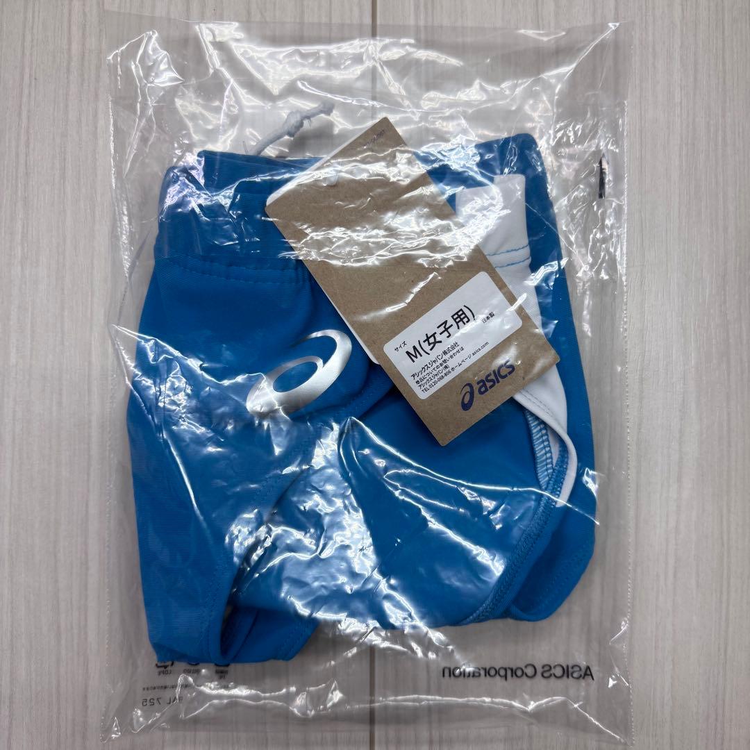 アシックス　女子陸上レーシングショーツ　ターコイズ×ホワイト　Mサイズ　新品