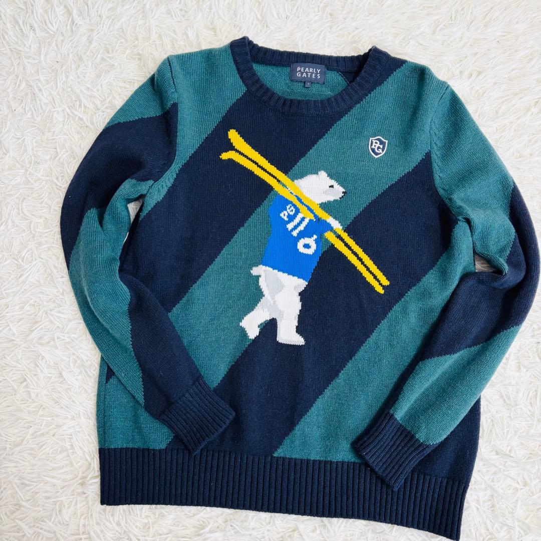 PEARLY GATES パーリーゲイツ　クマセーター ゴルフニット