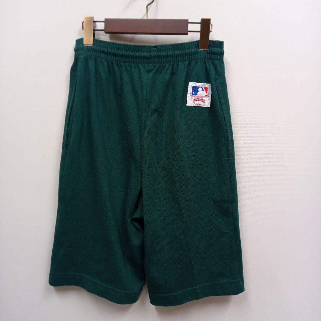 00's オークランド・アスレチックス USA製 スウェットショートパンツ