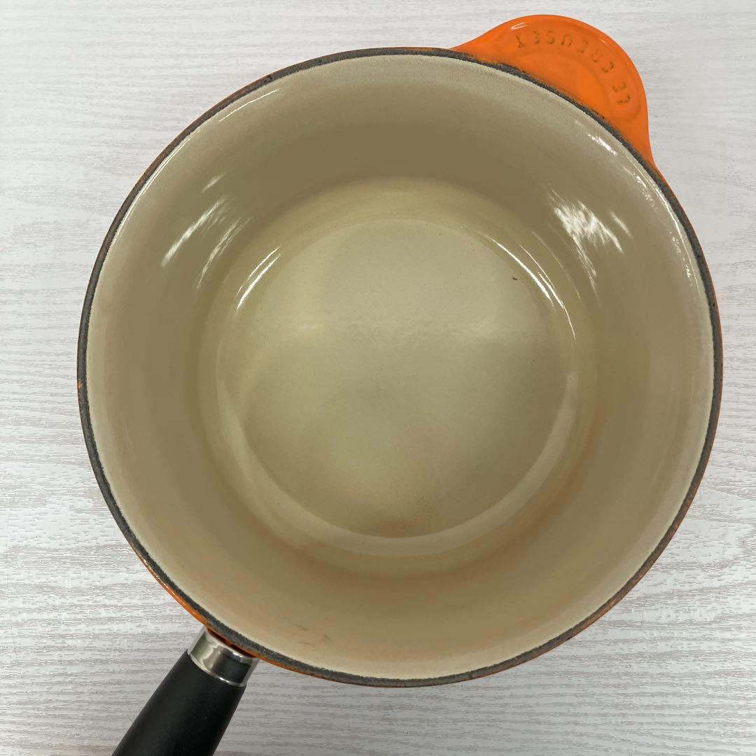 LE CREUSET オレンジ 片手鍋　ソースパン　箱付き　20cm