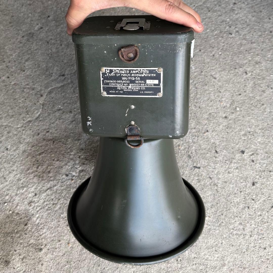 SNT1739 米軍放出品 拡声器「AN/PIQ-5A 」 動作未確認 現状品