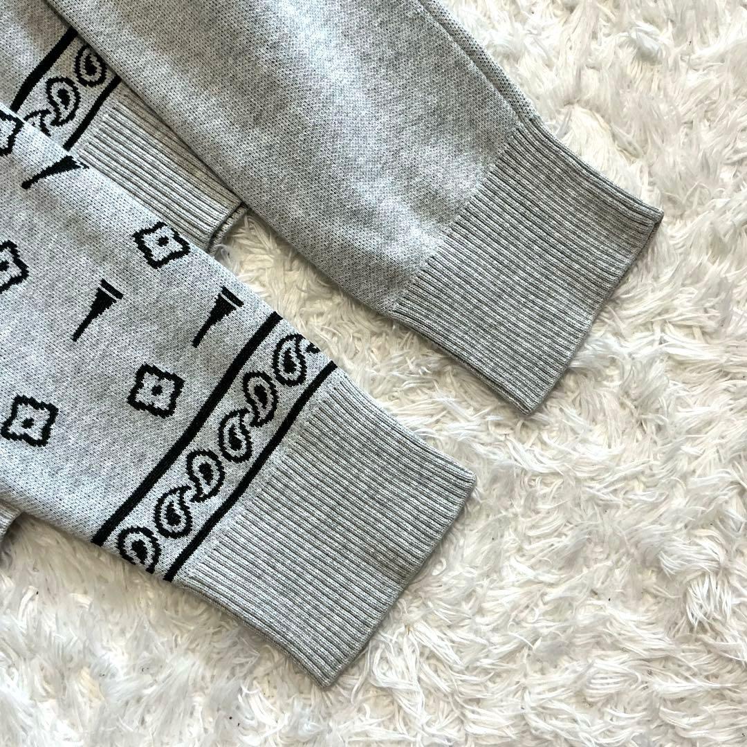 【美品】PEARLY GATES クルーネックニットプルオーバー　ライトグレー