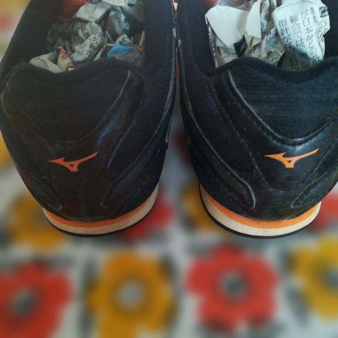 26cm Mizuno スパイクシューズ ブラック/オレンジ