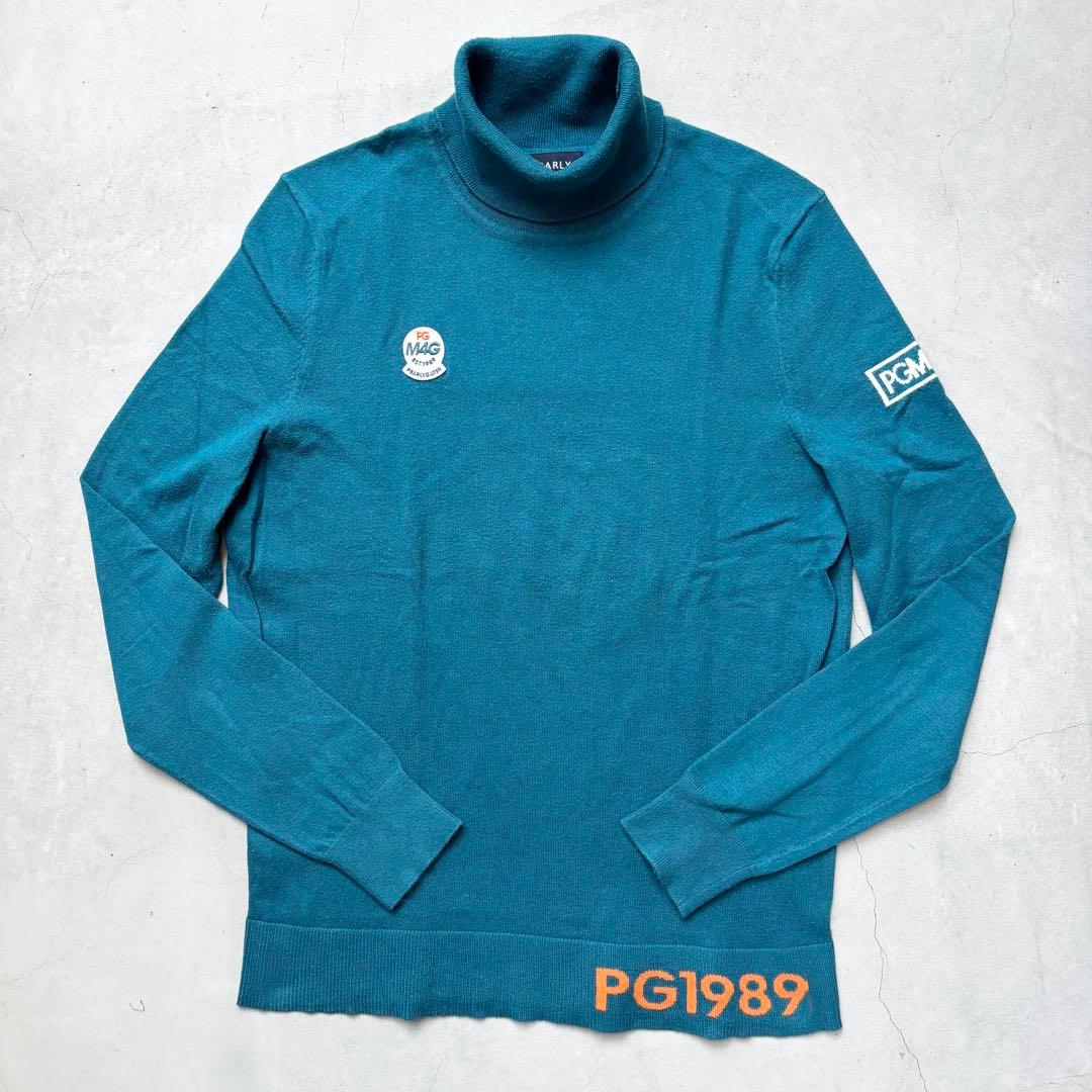 PEARLEY GATES パーリーゲイツ 長袖 ロゴ タートルネックセーター