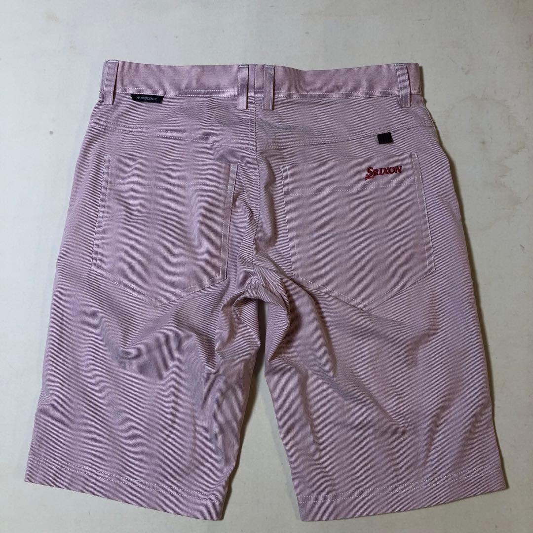 スリクソンbyデサント ハーフ パンツ レッド ストライプ サイズ79