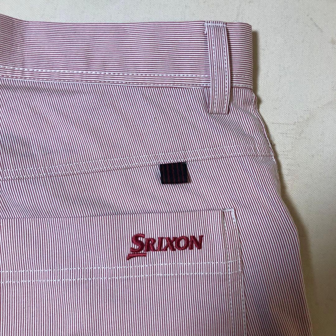 スリクソンbyデサント ハーフ パンツ レッド ストライプ サイズ79