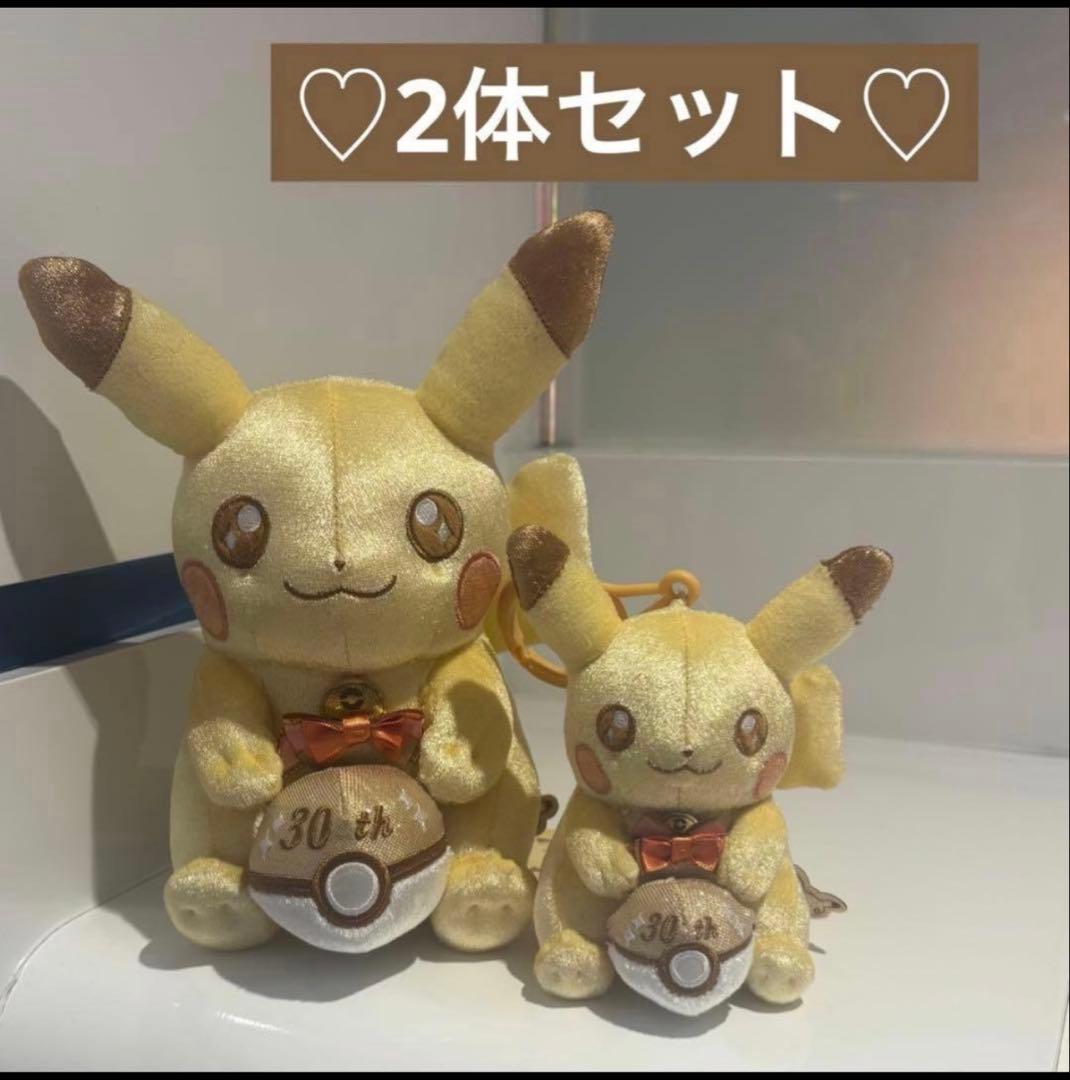 [本日発送] ピカチュウ 30th記念 ぬいぐるみ2体セット