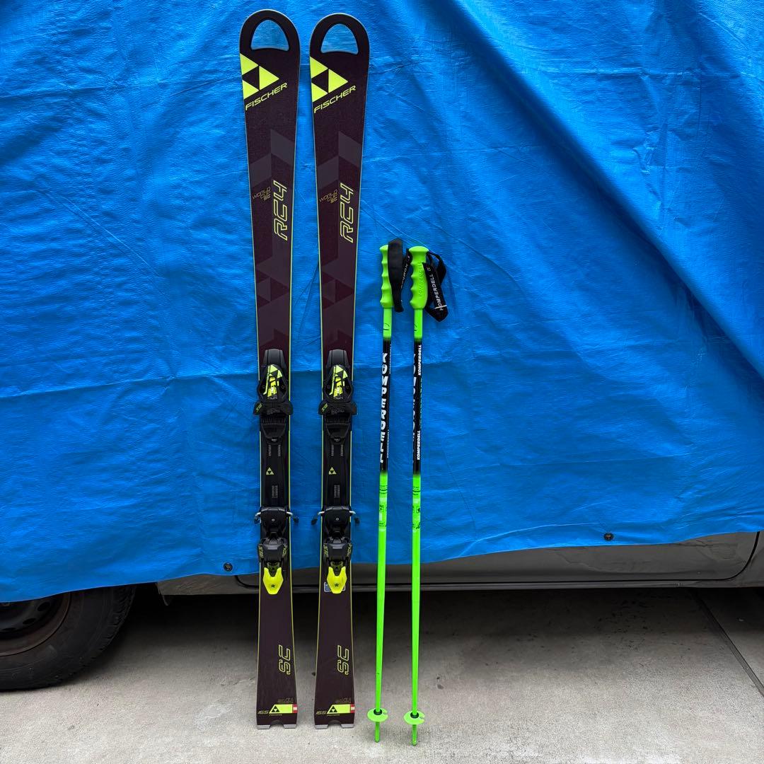 FISCHER フィッシャー スキー板 165cm RC4 SC ストック付
