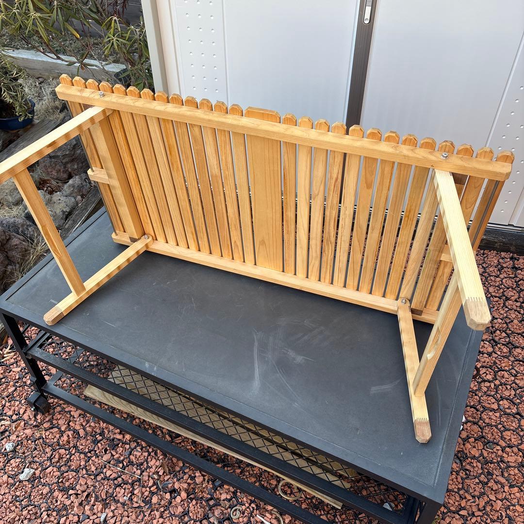 196ひのき　アウトドアテーブル 折りたたみ