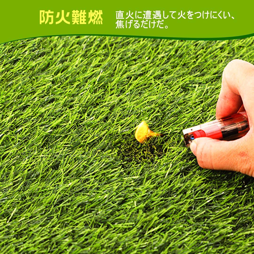 耐久 人工芝 ロール リアル 1m×10m 芝丈30mm 密度2倍固定ピン付