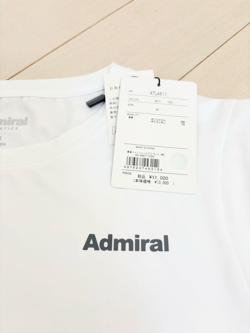 アドミラル サイドスリットヘムL/S TEE ATLA611 26SS M 白