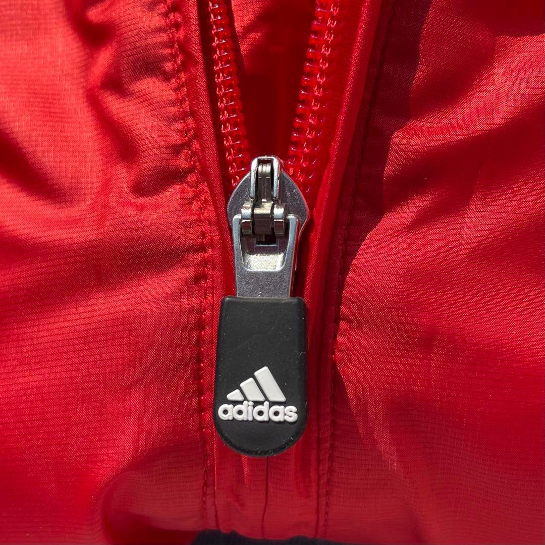 00's adidas GOLF ロゴ刺繍 中綿入り 古着 半袖 プルジャケット