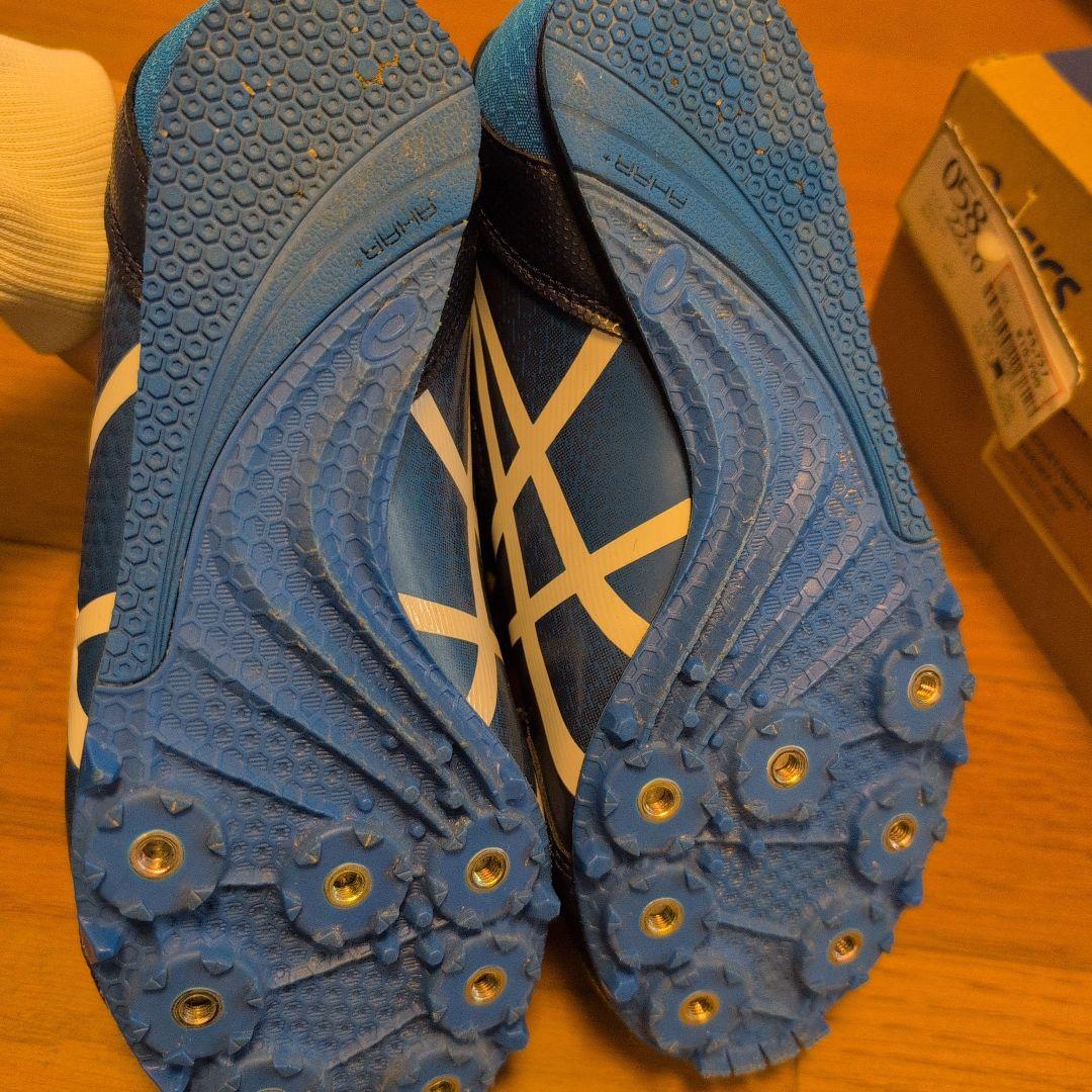 アシックスASICS陸上スパイクオールウェザー・土トラック兼用エフォート13美品