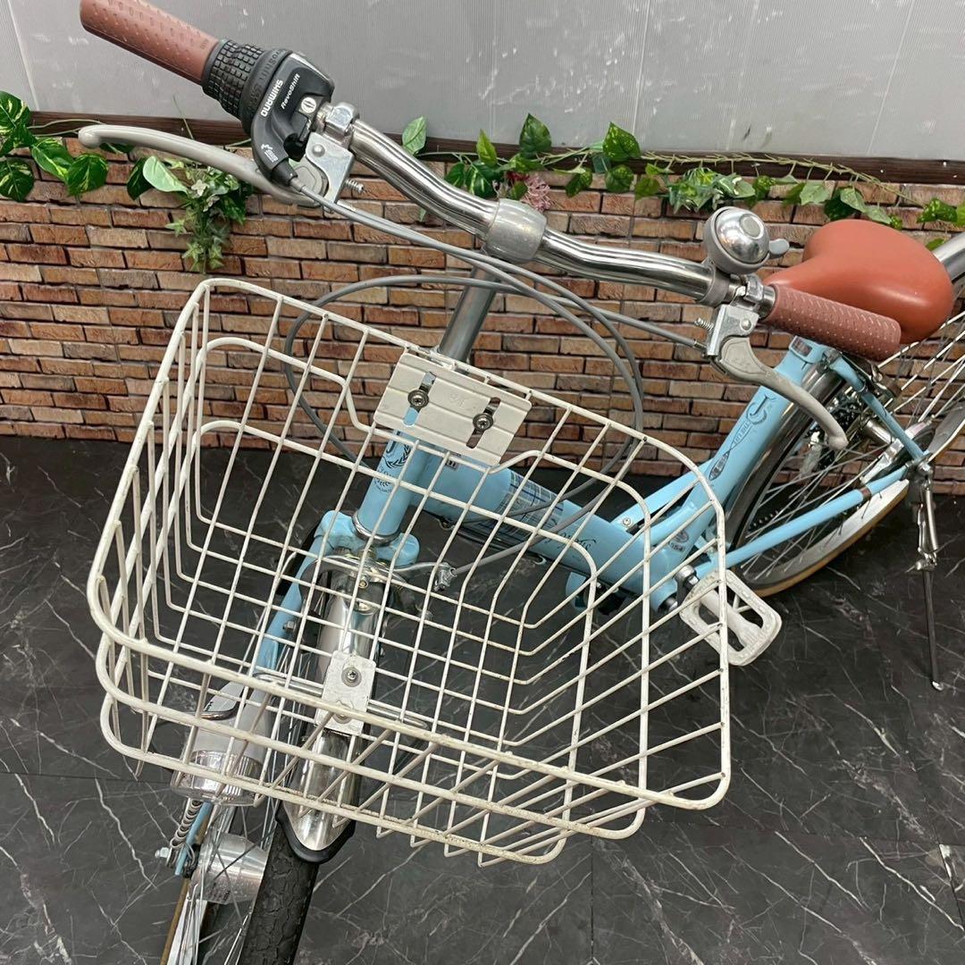【110】子供用自転車 子供車 joyous 水色 26インチ 変速付き