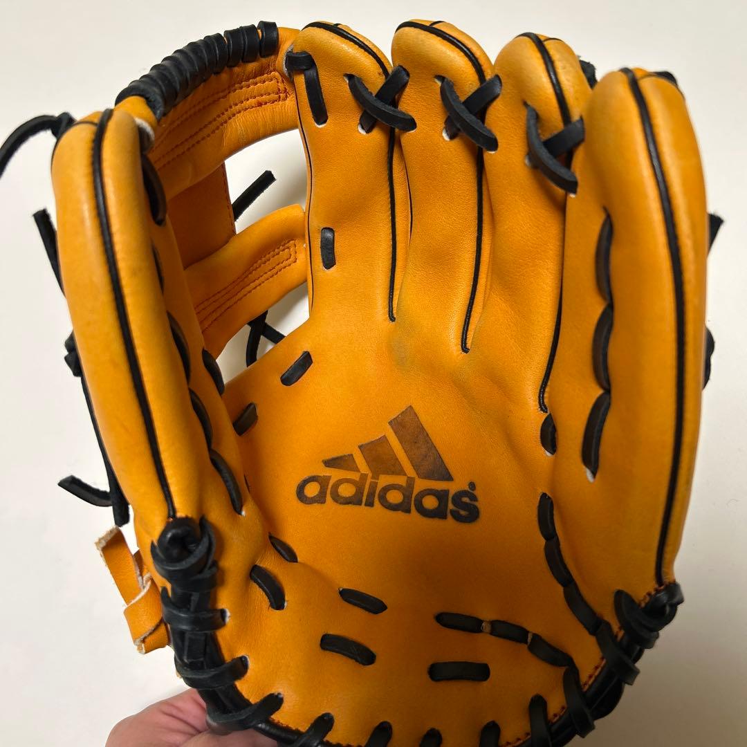 気*ラ様 adidas GIANTS 野球グローブ オレンジ