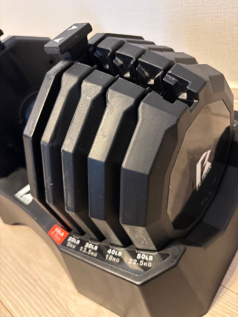 F.R.JAPAN 可変式ダンベル 22.5kg 50LB 専用台座付き