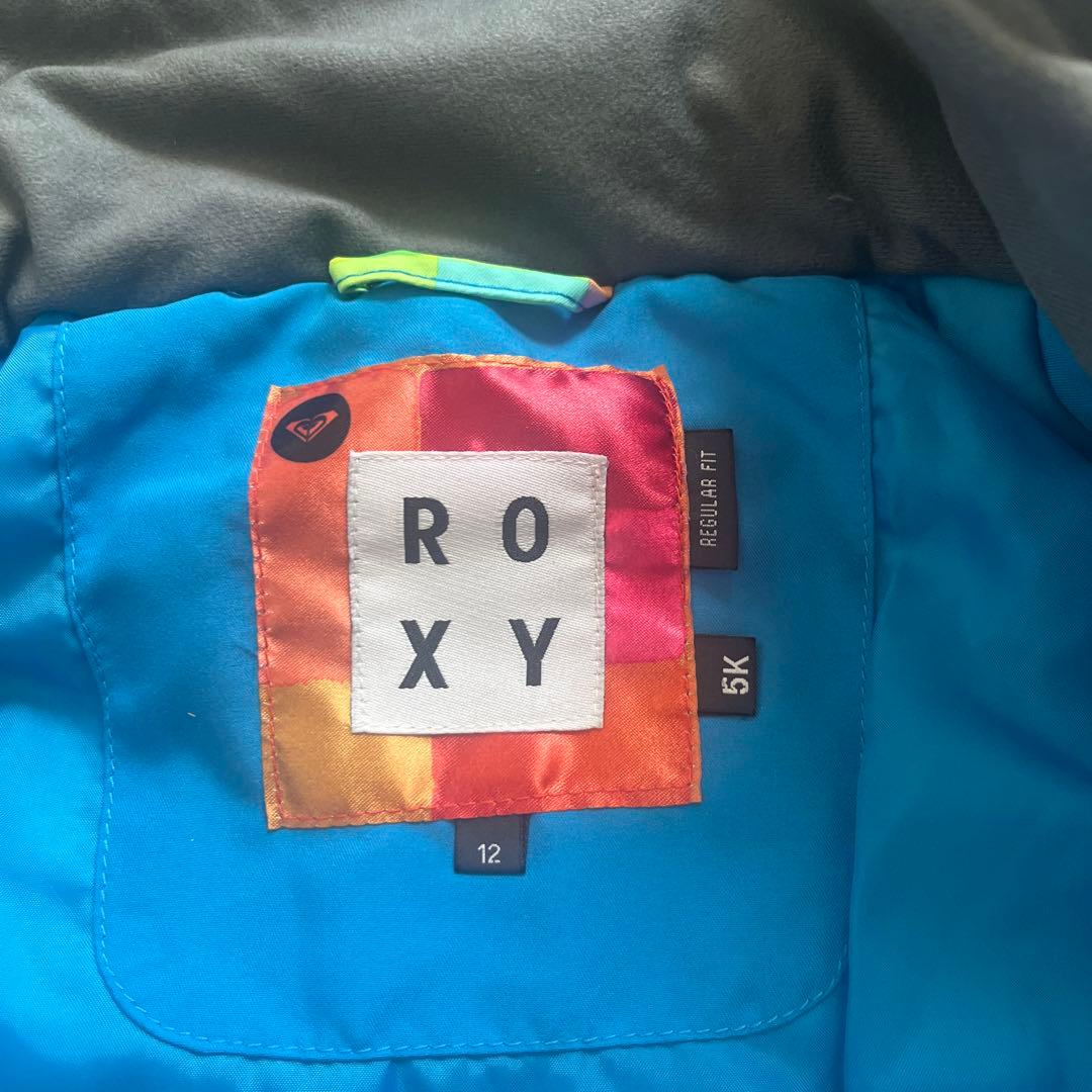 【美品】ROXYスキースノーボードウェア140150チェックキッズジャケット