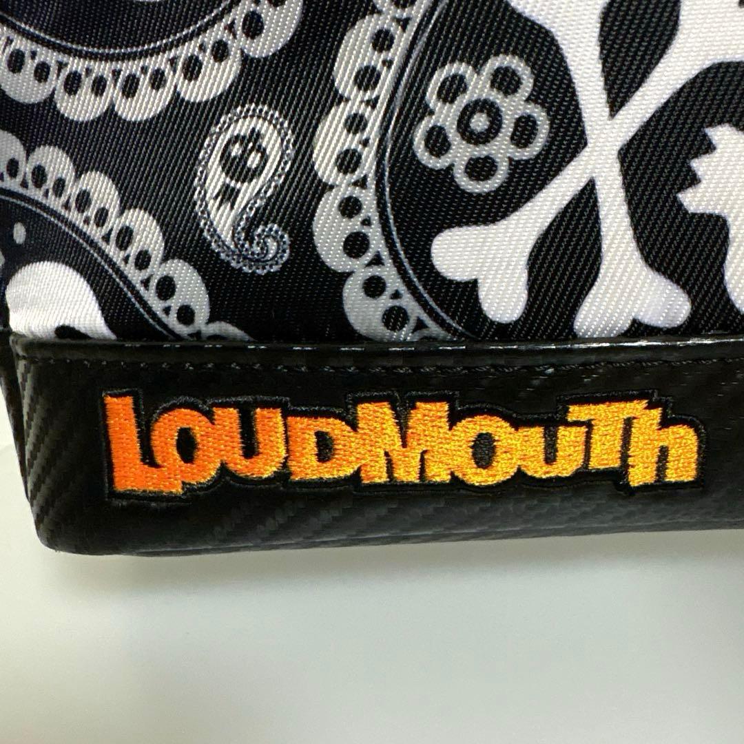 ラウドマウス　カートバッグ　ゴルフ　スカル　ペイズリー　puレザー ロゴ刺繍