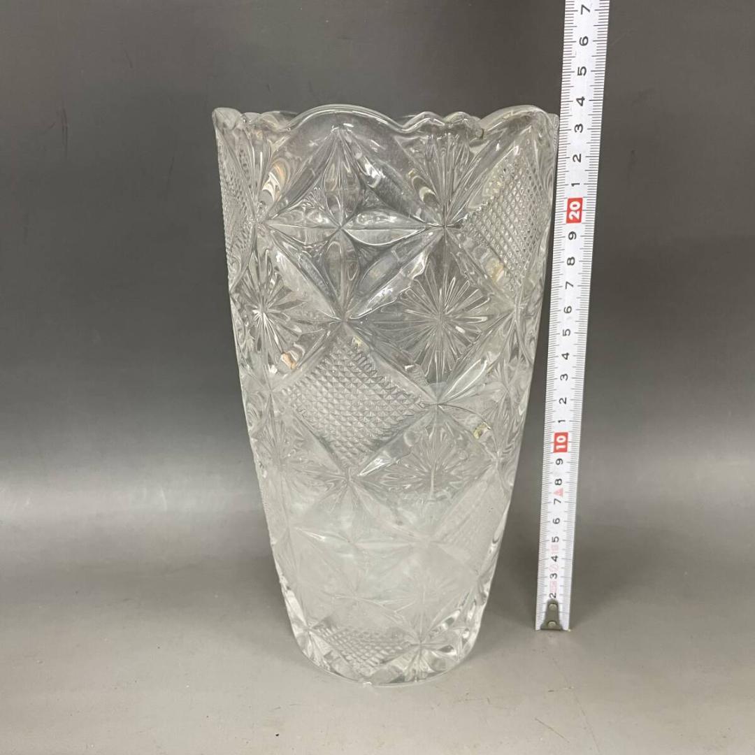 ガラス 花瓶 まとめて 8点 フラワーベース 硝子 クリスタル カット