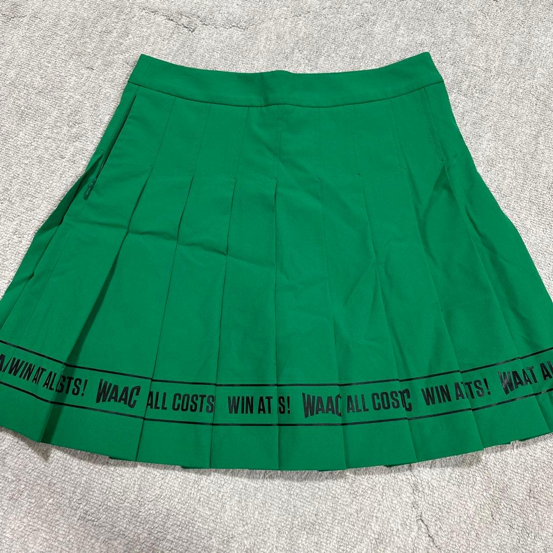 WAAC プリーツミニスカート グリーン ゴルフウェア ワック レディース