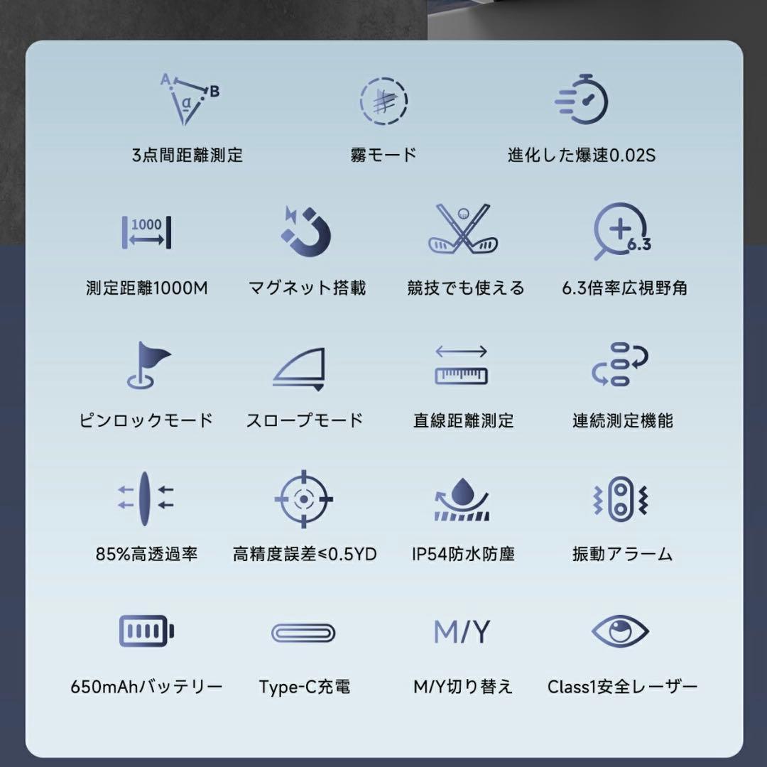 新品未使用　2025新作【FOSSiBOT】F1000 ゴルフレーザー距離計　黒