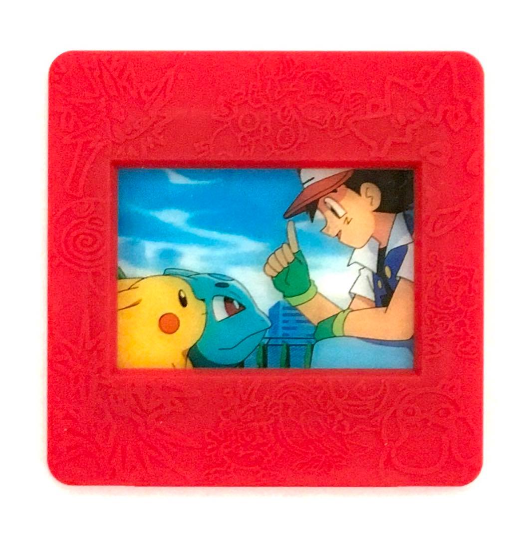 Meiji ポケモン ピクチャーフレーム 2枚(ピカチュウ・フシギダネ・サトシ)