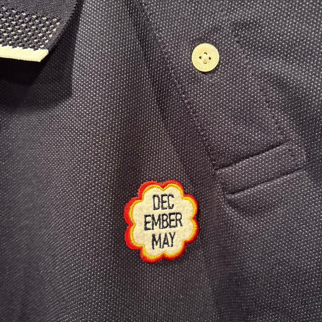 ネイビー ポロシャツ DECEMBER MAY サイズXL