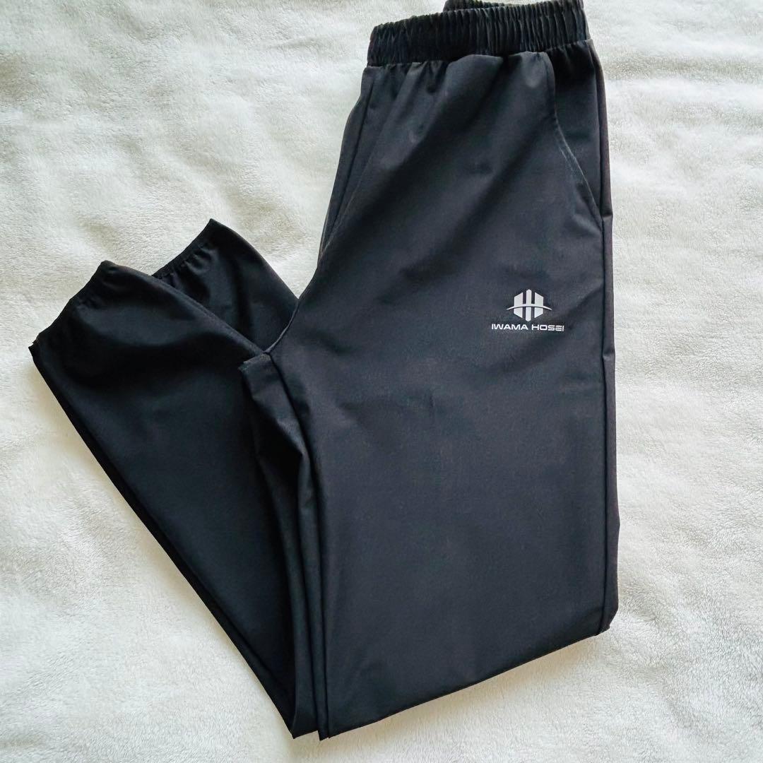 美品 IWAMA サウナスーツ セットアップ 上下 トレーニングウェア 黒 M