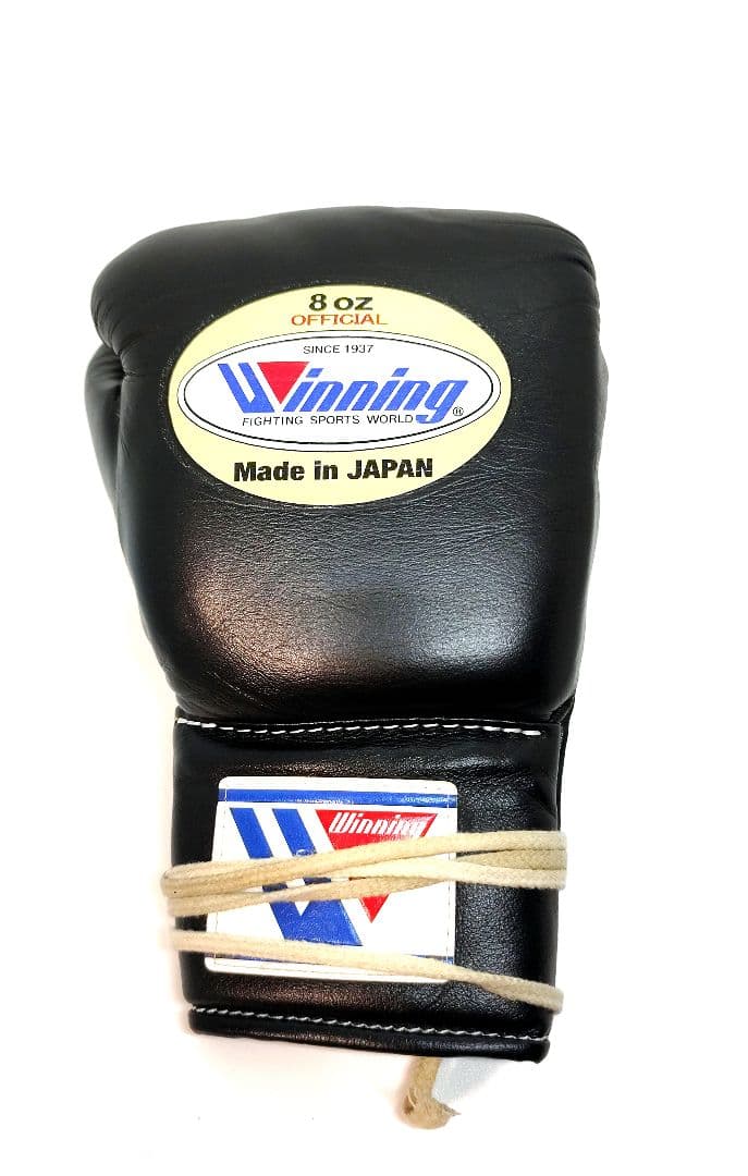 Winning グローブ ひも式 8オンス ブラック右側片方のみ中古品