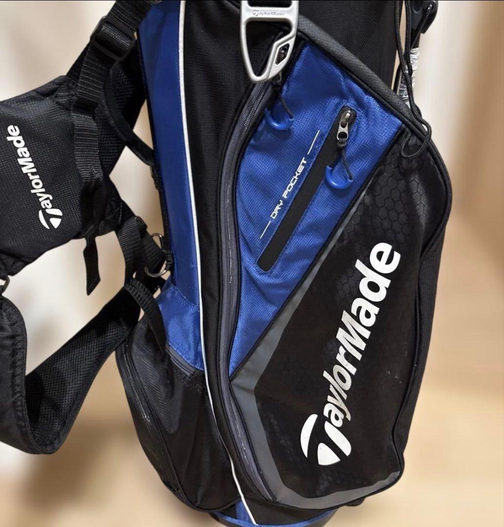 TaylorMade スタンド式　軽量　キャディバッグ 黒/青