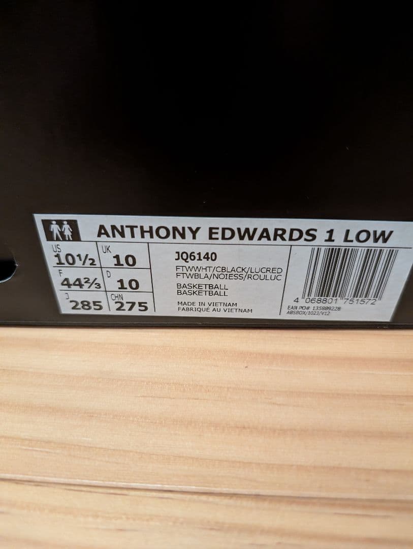 シューズ(男性用) ANTHONY EDWARDS 1 LOW 10 (US)