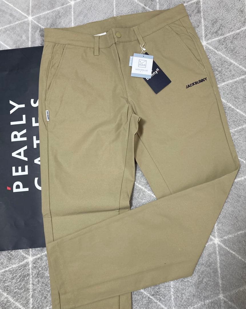 新品 パーリーゲイツ ジャックバニー ポリエステルツイル パンツ(5)Lベージュ