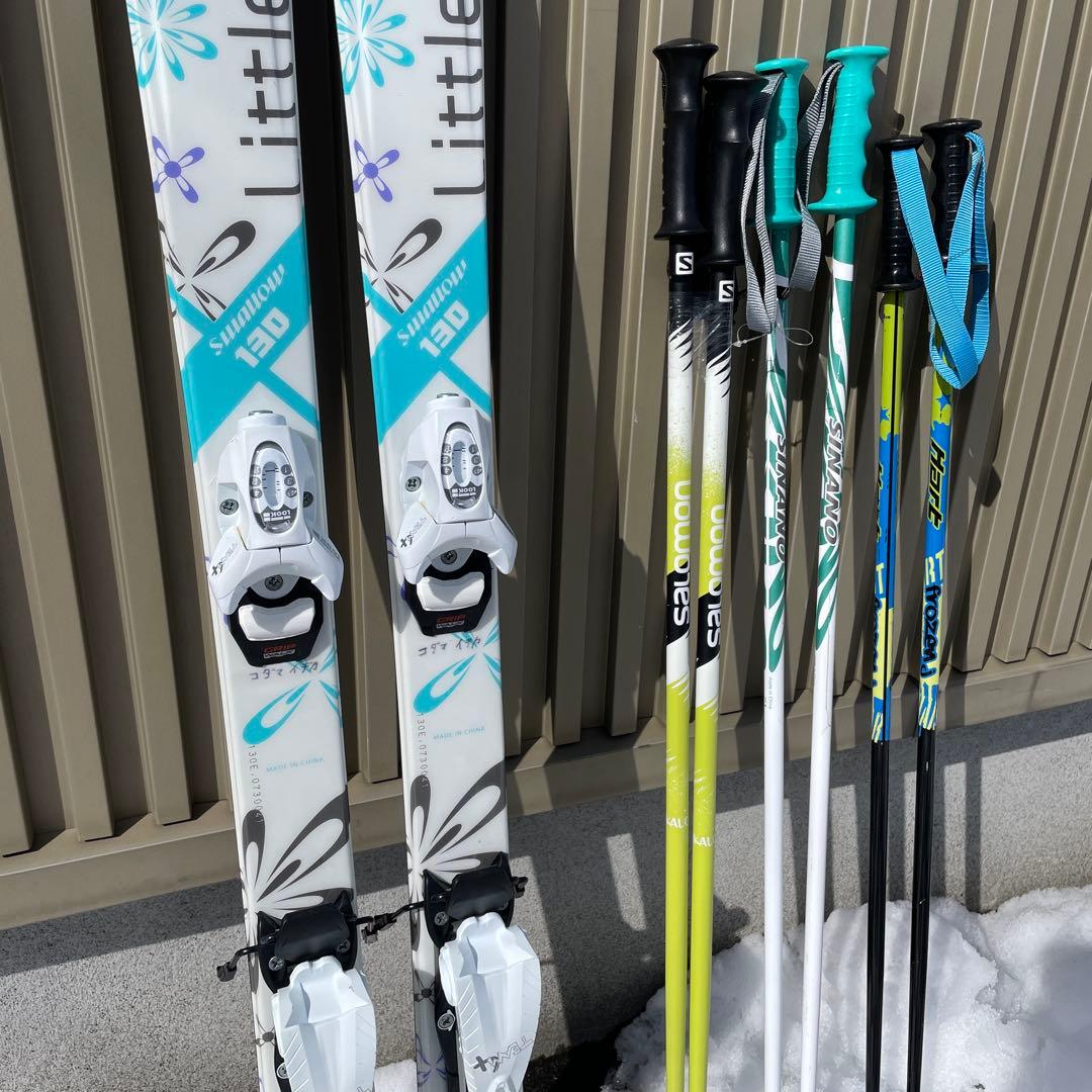1回使用　スワロー　130 スキー板 ストック　サロモン　SALOMON