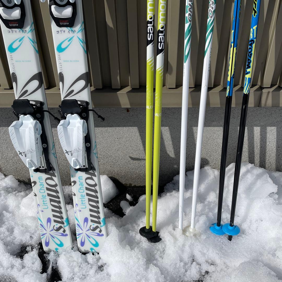 1回使用　スワロー　130 スキー板 ストック　サロモン　SALOMON