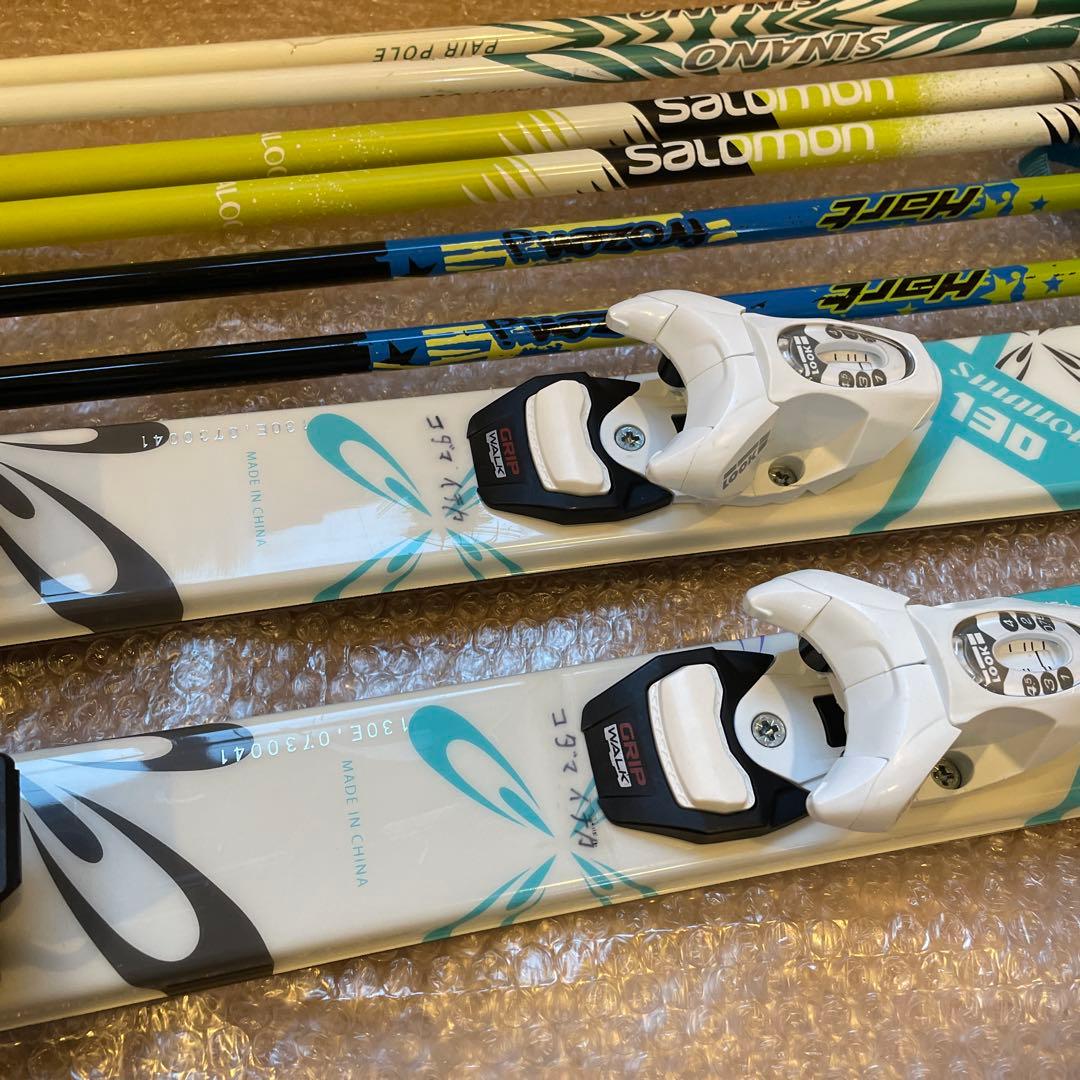 1回使用　スワロー　130 スキー板 ストック　サロモン　SALOMON