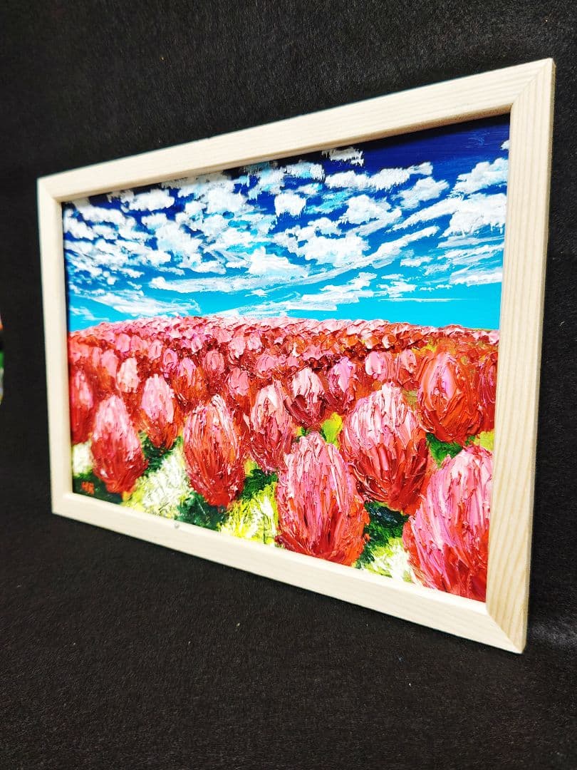 油絵 絵画 【コキアの森】