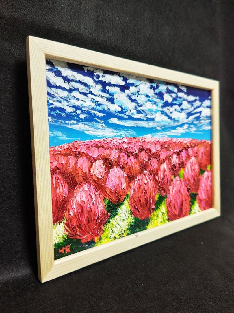油絵 絵画 【コキアの森】