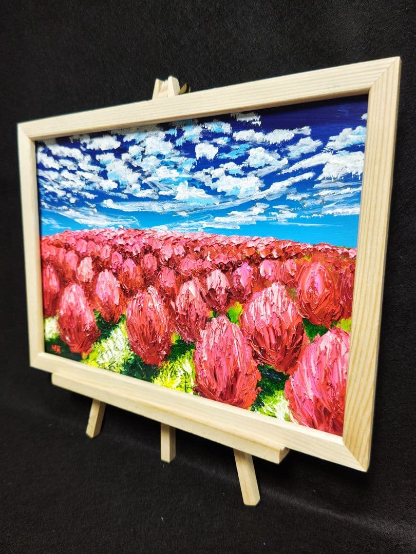 油絵 絵画 【コキアの森】